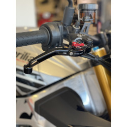 Puig foldable brake lever 2.0 black selector red