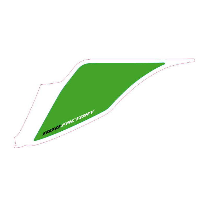 Left tail fairing number plate decal