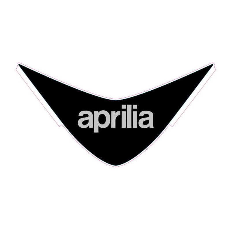 Top fairing glass licence plate number decal