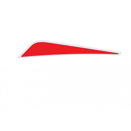 LH rear fairing decal red