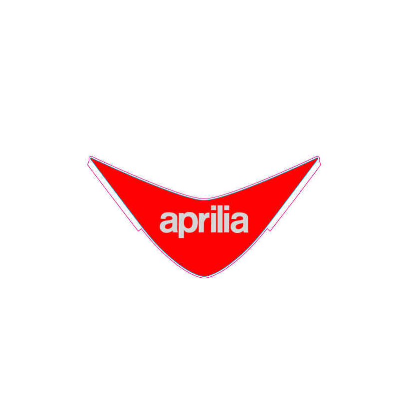 Front fairing glass decal "APRILIA"