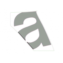 LH fairing decal "A" Colour: Aprilia Black [Black]