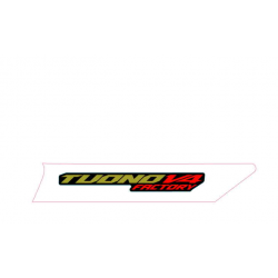 RH side fairing decal "TUONO V4 FACTORY" Colour: Ultra Dark [DarK]