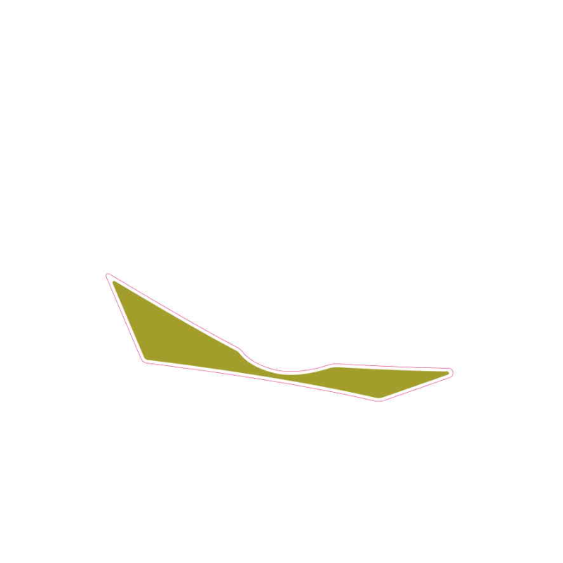 RH Top fairing decal "Gold" Colour: Ultra Dark [DarK]