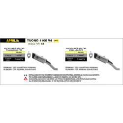 ARROW Pista titanium silencer with stainless steel link pipe