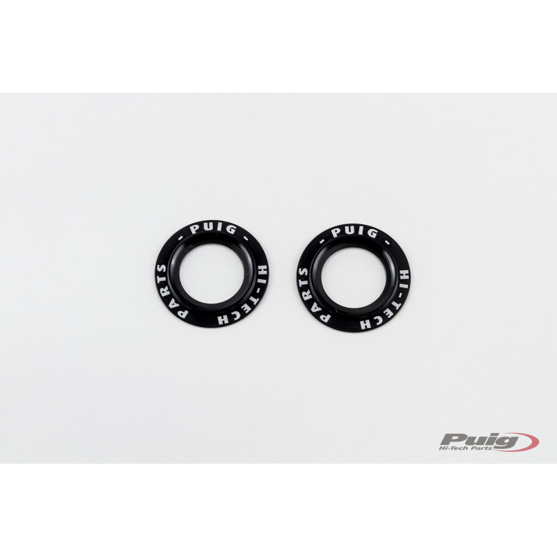 PUIG Set Aluminium rings Black for PHB19 Swing Arm Protector