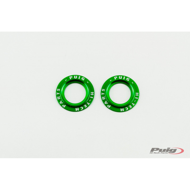 PUIG Set Aluminium rings Green for PHB19 Swing Arm Protector