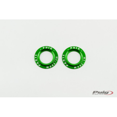PUIG Set Aluminium rings Green for PHB19 FRONT FORK PROTECTOR