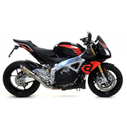 ARROW GP2 TITANIUM SILENCER+STAINLESS STEEL LINK PIPE FOR ORIGINAL COLLECTORS TUONO V4 1100 '17-18