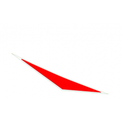 RH rear fairing decal "RED"