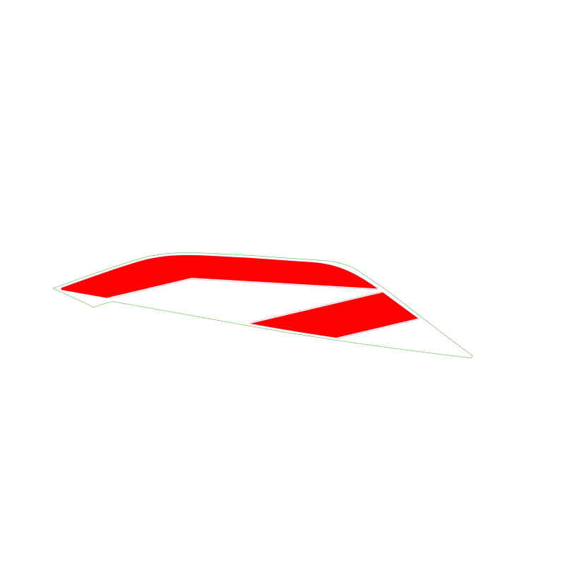 LH side fairing strip decal