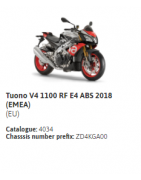 TUONO V4 1100 RF E4 ABS 2018 (EMEA)
